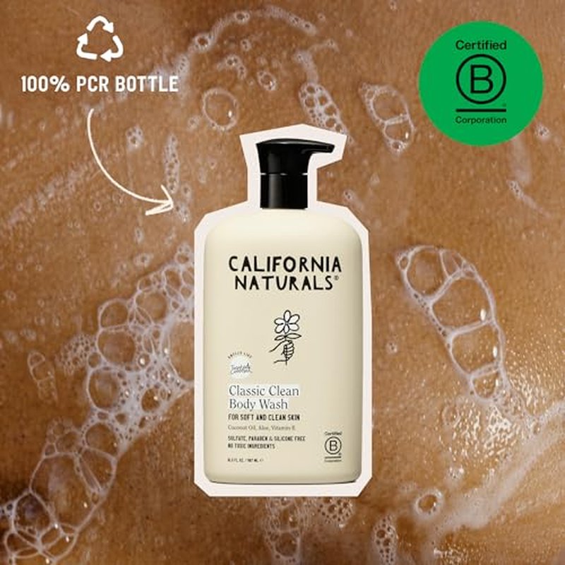 California Naturals Coconut Body Wash | Moisturizing Gel for All Skin Types