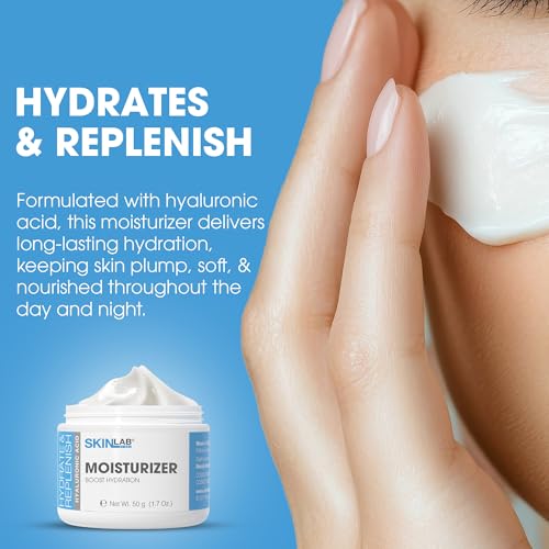 SKIN LAB Hydrate & Replenish Hydra Moisturizer ? Hydrating Facial Moisturizer, Daily Cream for Women & Men ? Lotion for Dry, Sensitive Skin, 1.7 oz
