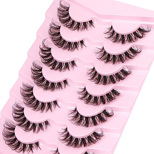 Faux Mink False Lashes 16MM - Natural Wispy Cat Eye (7 Pairs)