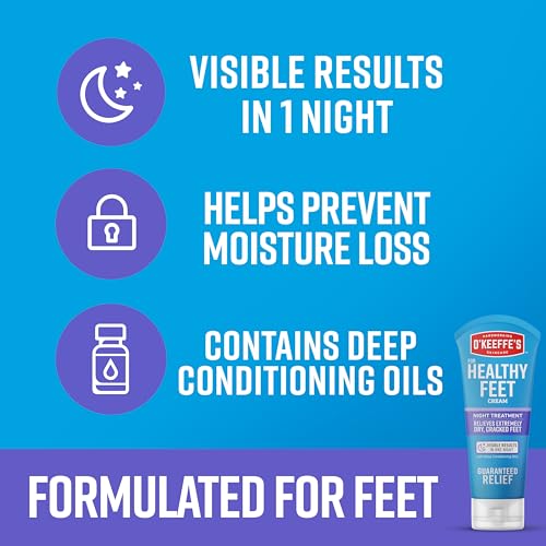 O'Keeffe's Healthy Feet Night Treatment Foot Cream for Dry Cracked Feet, 7 oz