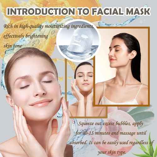 20 Combo Face Sheet Masks Skincare Set,Moisturizing Face Mask Skin Care Kit,Hydrating Facial Mask Gift Set for Women,Mom,Men,Wife & Girlfriends