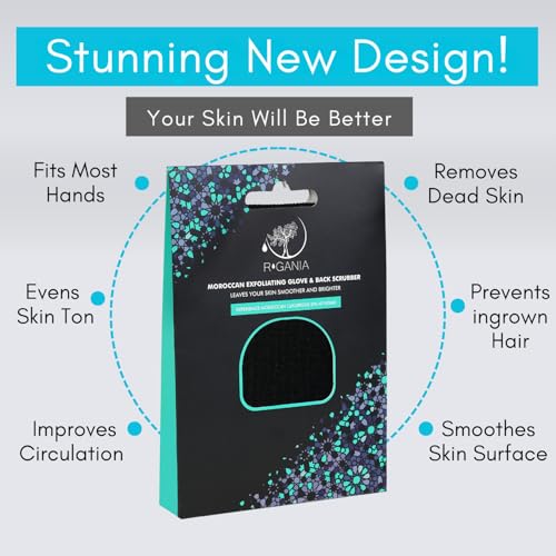 Deep Viscose Exfoliating Glove & Back Scrubber for Body & Skin Care