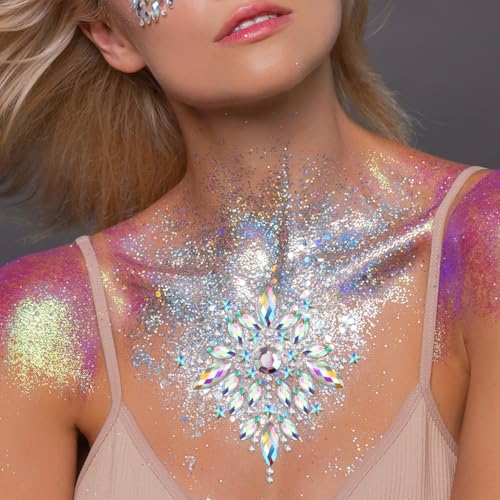 Rhinestone Body Gems Stickers - Reusable Face & Chest Jewelry