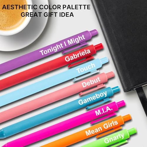 GIFTSFARM Kats Kpop Gel Pens Set - Inspired by KATSEYE, Cute Office Supplies for Music Fans