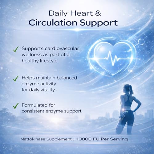 Nattokinase Capsules 10800 FU - Organic Heart Health Supplement