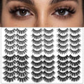 AROIC 30 Pairs False Eyelashes - 3D Volume Wispy Reusable Lashes