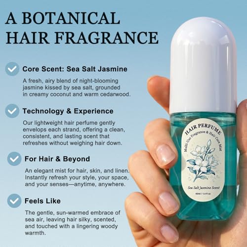 Sea Salt Jasmine Hair Mist - Frizz Control & Shine, 1.4 oz