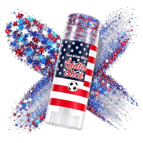 Red White Blue Glitter Stick - Waterproof Face & Body