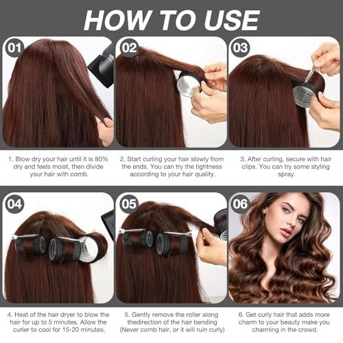 66 Pc Hair Roller Set with 4 Sizes, 40 Clips & Storage Bag