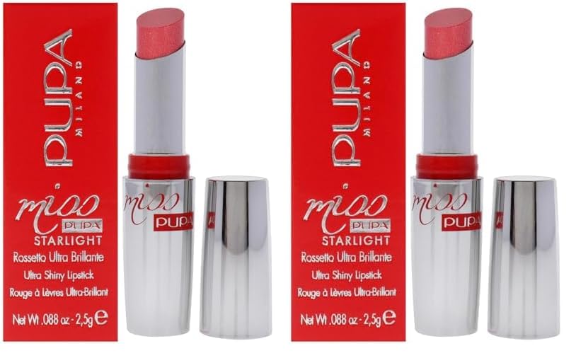 Pupa Milano Miss Milano Starlight Ultra-Shiny Lipstick - Semi-Transparent Color And Micro Pearls - Balmy Texture - Extraordinary Radiance - Blends Gently On Lips - 705 Divine Diana - 0.88 Oz