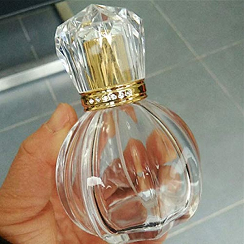 50ml Vintage Pumpkin Glass Spray Bottle Refillable Atomizer