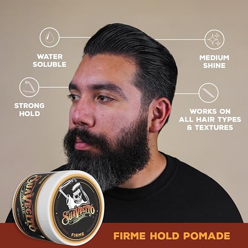 Suavecito Hair & Body Essentials 4 Piece Set - Includes Styling Pomade, Moisturizing Body Soap Bar, Hydrating Shampoo & Nourishing Conditioner