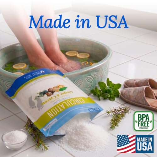 Circulation Foot Soak Epsom Salt 32oz Ginger Cypress