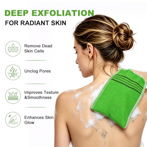 20 Pack Korean Exfoliating Body Scrub Mitts