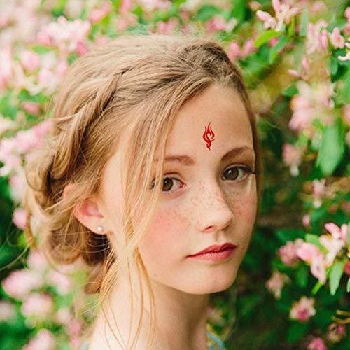 Lurrose Temporary Forehead Tattoo Stickers Chinese Style Decorative Stickers 30 Sheets