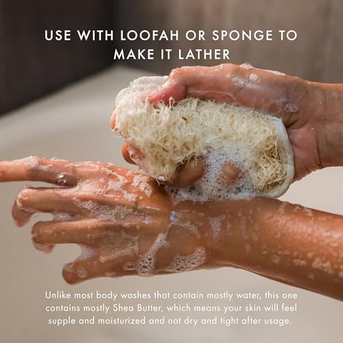 54 Thrones Cream Body Wash Duo (8.4 oz + 3 oz), Non-Stripping Butter Cream Shea Moisture Body Wash, Shea Butter, Locks in Moisture, Moisturizing Liquid Soap, Ugandan Vanilla + Ethiopian Honey