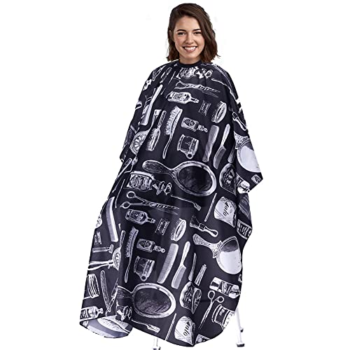 Milukon Professional Hair Cutting Cape, Salon Barber Cape with Adjustable Snap Hair Stylist Capes for Hair Treatment for Adults Kids Christmas Gifts