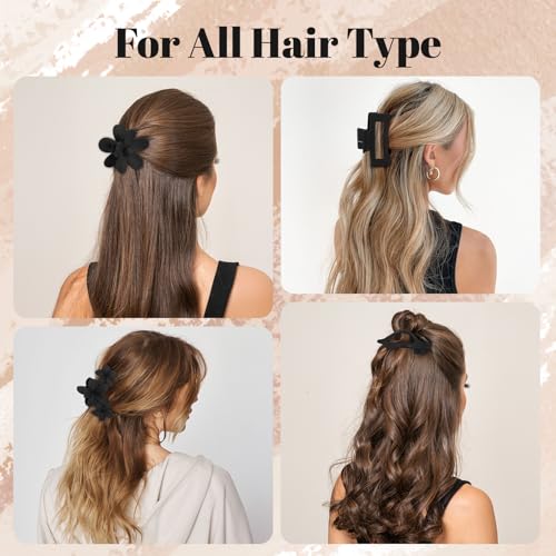 ZCLRUIQI 12-Pack Hair Clips Set for All Hair Types - Strong Hold