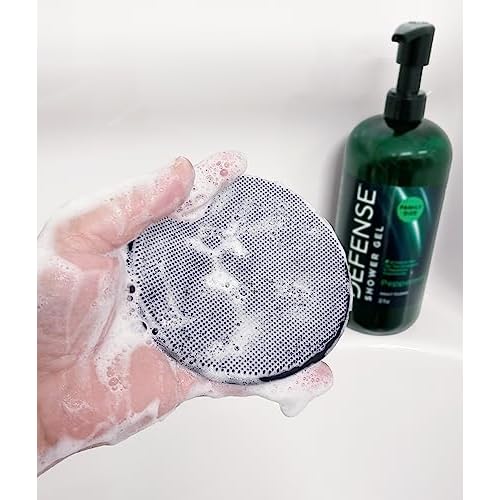 Defense Soap Shower Tools Set & Defense Soap Organic Tea Tree Body Wash | All Natural Shower Gel with Tea Tree Oil, Eucalyptus Oil, and Aloe Vera. Wrestling Inspired, for All Mens & Womens Skin Types