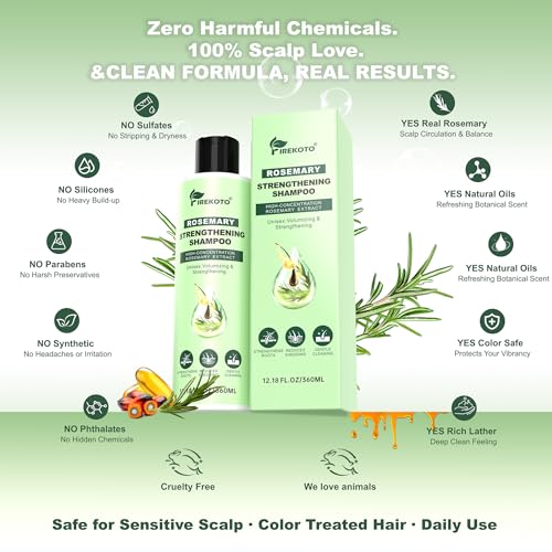 Biotin & Rosemary Hair Growth Shampoo for Thinning Hair - 2 Pack