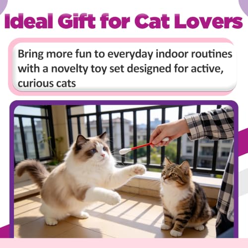 18 Pcs Catnip Cotton Swabs for Cats - Interactive Chew Toys