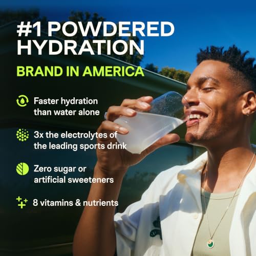 Liquid I.V. Sugar Free Lemon Lime Hydration Electrolytes 14 Count - Electrolyte Drink Mix for Rehydration