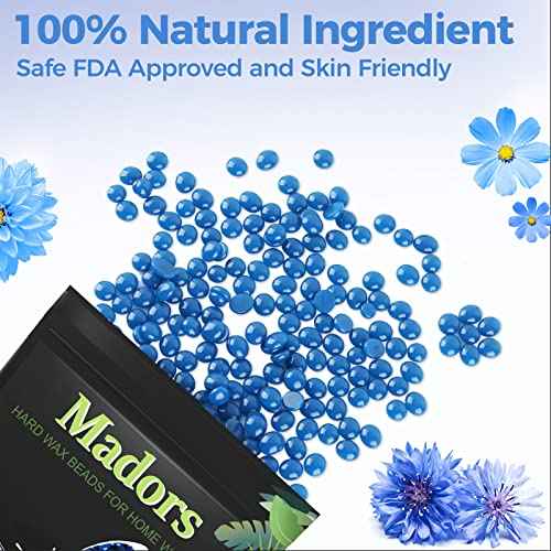 Hard Wax Beads for Hair Removal -1lb/16oz Wax Beans Kit with 10 Wax applicator Sticks for Full Body, Facial, Brazilian Bikin,and legs¡¦