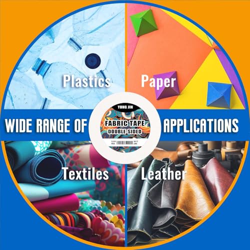 YONGJIN Double-Sided Fabric Tape - 2 Rolls for Quick Repairs