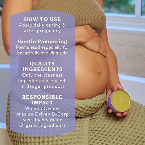 Badger Belly Butter Stretch Mark Cream, 2 oz Tin