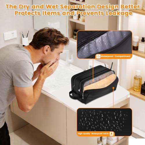 Waterproof Travel Toiletry Bag with Hanging Hook - Organizer for Men & Women