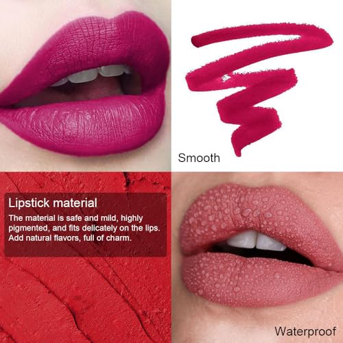 8Pcs Matte Lipstick Set - Velvet Crayon Lip Color Collection