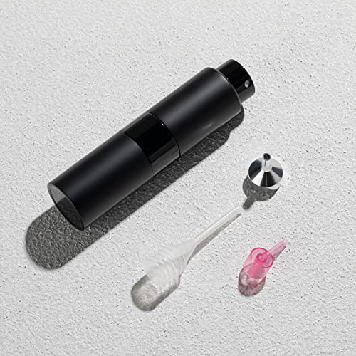Owlyee 20ml Refillable Travel Perfume Bottle - Leakproof Cologne Spray Atomizer, Black