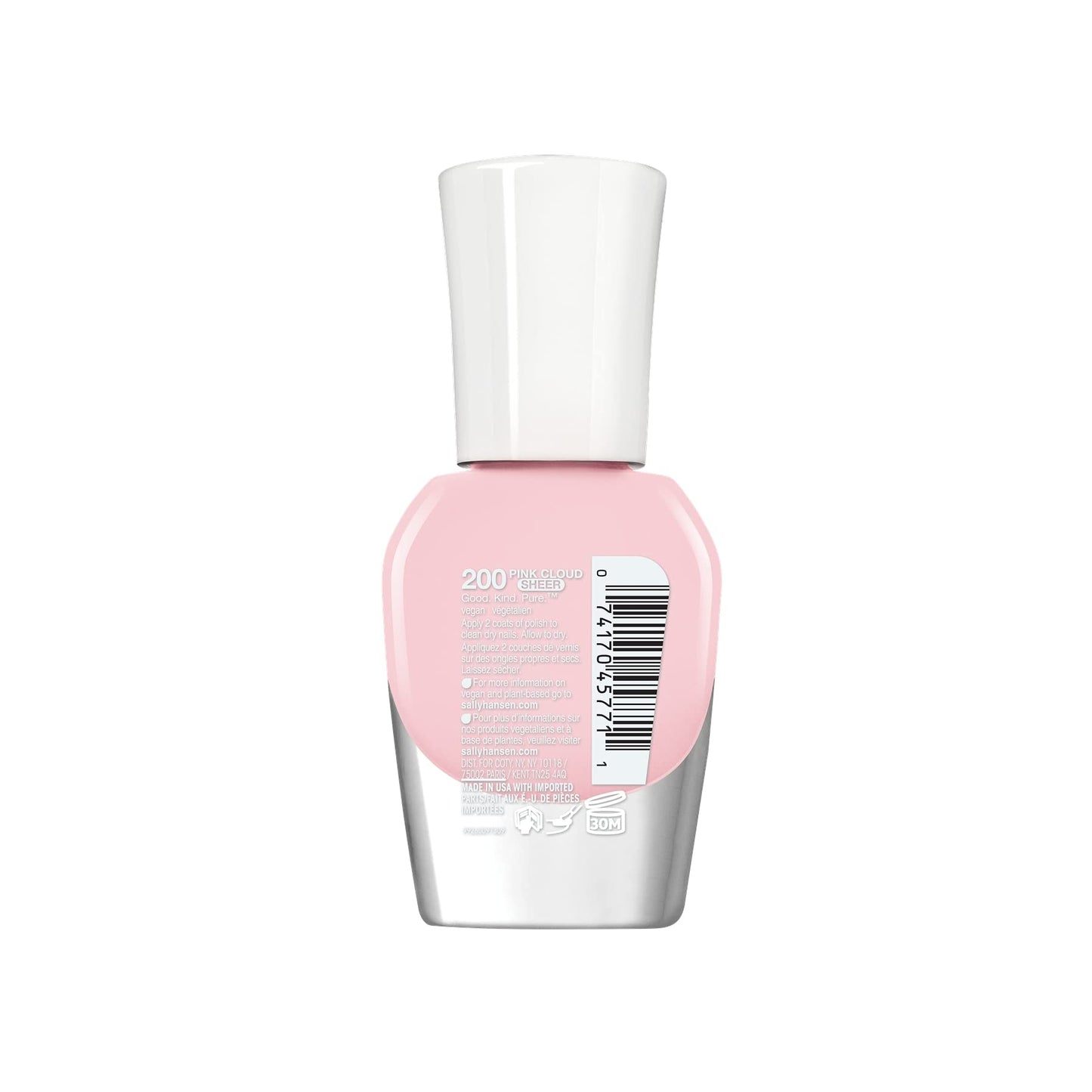 Sally Hansen Good, Kind, Pure Vegan Nail Colour, Pink Cloud, 0.33 Fl Oz, Packaing May Vary