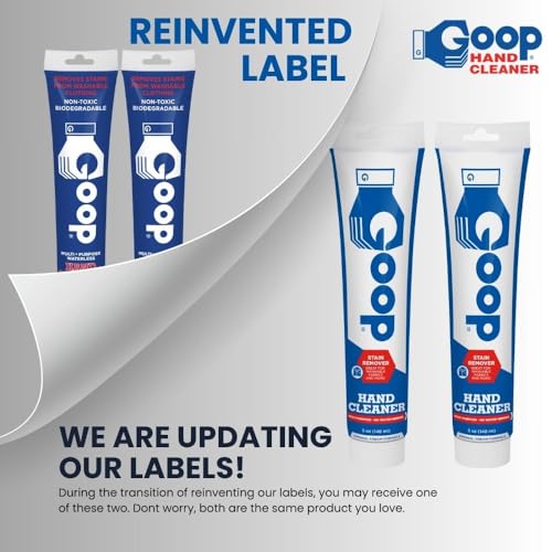GOOP Natural Waterless Hand Cleaner & Stain Remover 5oz Tube Pack of 2