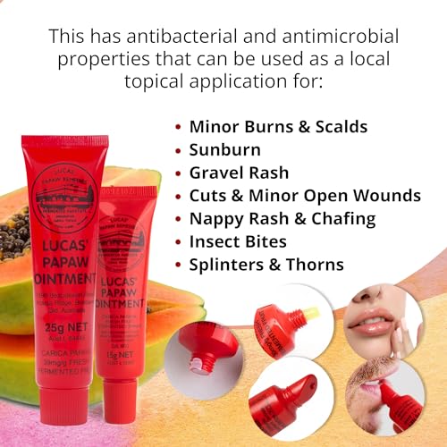Lip Ointment, Cream, Ointment for Lips & Dry Skin (2x15 Gram plus 2x25 Gram)