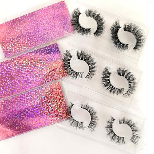 U-Hotmi Fluffy False Eyelashes 12-15mm Natural Look Lashes 10 Styles Faux Mink Lashes Bulk Total 20 pairs