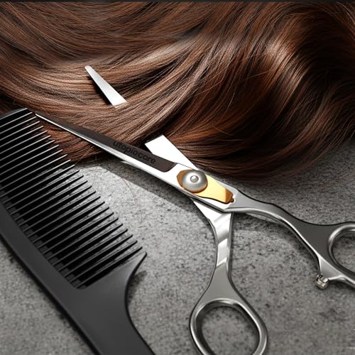 Professional Hair Cutting Scissors - 6.5 Inch Salon Barber Shears - Silver
