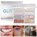 8 Colors Face & Body Glitter Palette - Holographic Mermaid Sequins
