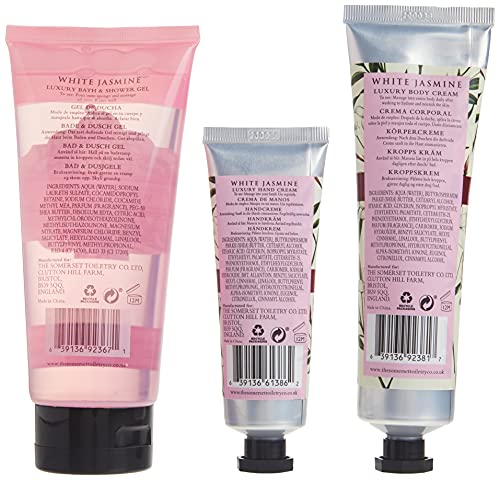 AAA Bath & Body Collection - Shower Gel 200 ml, Hand Cream 60 ml & Body Cream 130 ml (White Jasmine)