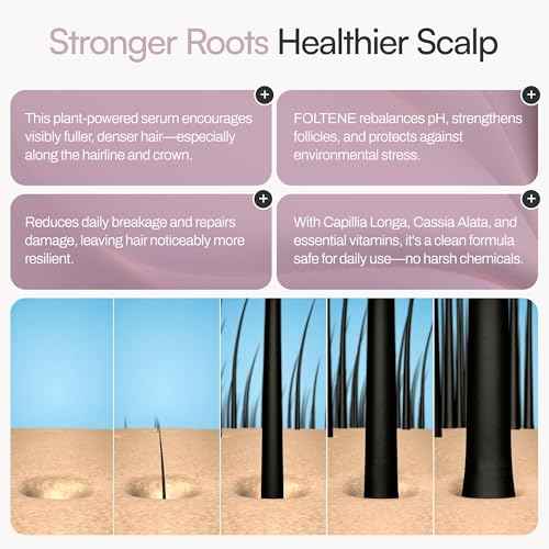 FOLTENE Hair Regrowth Treatment for Women ? Hair Serum for Hair Growth with Tricalgoxyl ? Anti-Thinning Scalp Formula for Thicker, Stronger Hair ? Free from Parabens & Sulfates ? 12 Vials