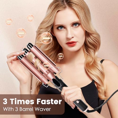 Bo'laiya 5-in-1 Curling Wand Set with Temperature Display