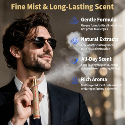 MZANK Perfume Set 1 - 4 Travel Size Men's Cologne Sampler, Long-Lasting Fragrances