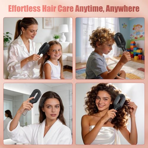 Misting Hair Brush with Water Spray – 2-in-1 Detangling Brush