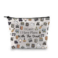 G2TUP Mortician Gift I Can't I Have Plans With The Dead Makeup Bag Funeral Director Cosmetic Bag Mortician Friend Dark Humor Gift (Plans With The Dead MB)