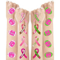 20 Sheets Luminous Pink Breast Cancer Accessories Football Temporary Tattoos - Glow in The Dark Breast Cancer Awareness Tattoos Temporary for Party Decoration Supplies