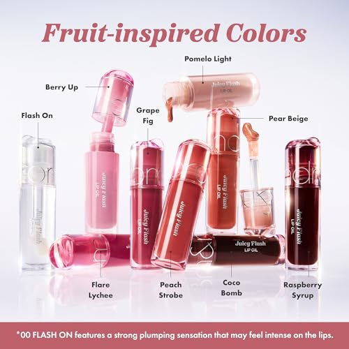rom&nd Juicy Flash Lip Oil 05 Pear Beige - Hydrating Lip Gloss & Plumper