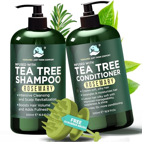 Rosemary Tea Tree Shampoo & Conditioner Set - Scalp Relief & Hair Growth
