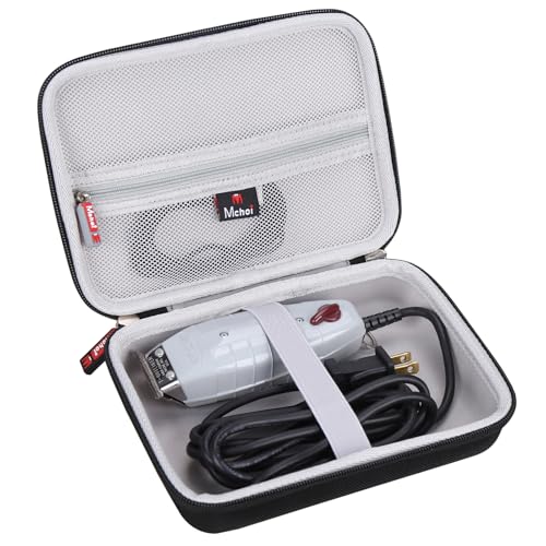 Mchoi Hard Case for Andis Professional T-Outliner Beard/Hair Trimmer, Model GTO 04710/04603/ 04775, with Mesh Pocket for Combs and Accessories, Case Only