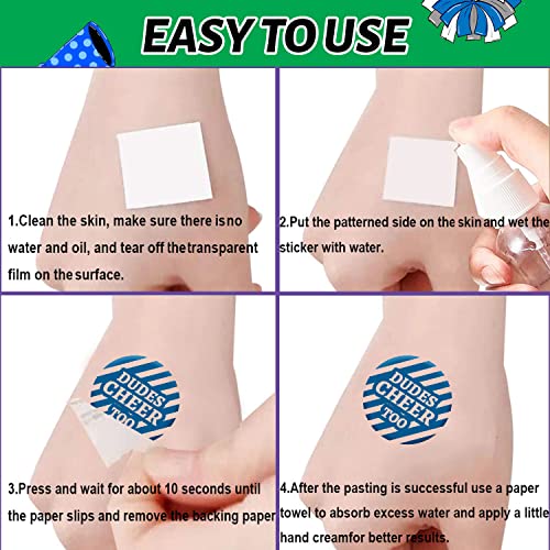 120PCS Team Spirit Temporary Tattoos - 6 Colors