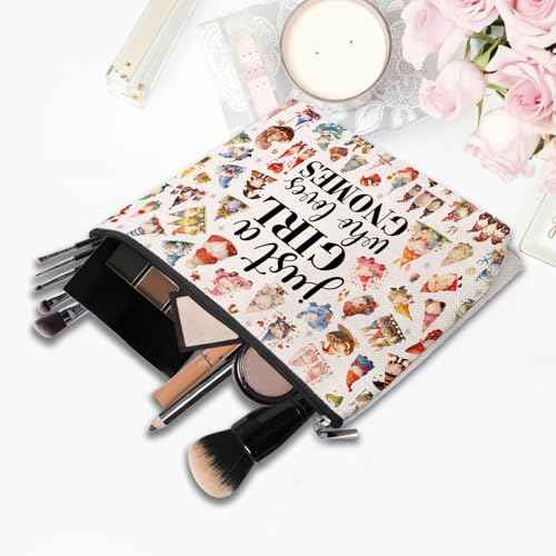 Gnomes Gifts for Women Makeup Bag, Magic Stars Gnome Birthday Gift for Women, Makeup Travel Gnomes Essentials Zipper Pouch for Friend Sister Bestie